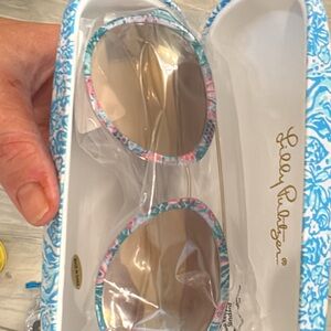 Lilly Pulitzer Blue and Pink Patterned Sunglasses